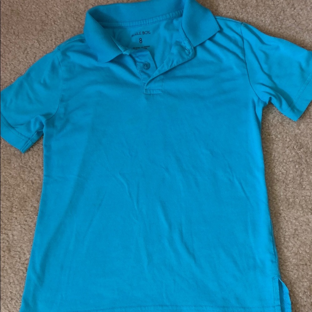 BOYS - Bugle Boy Blue Polo Shirt - Size 8
